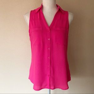 Express Hot Pink Sleeveless Blouse